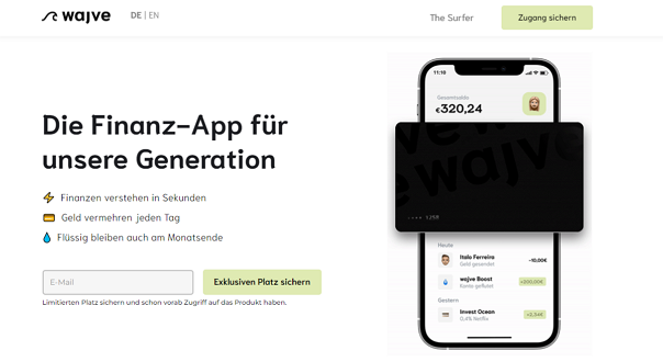 Startseite wajve App